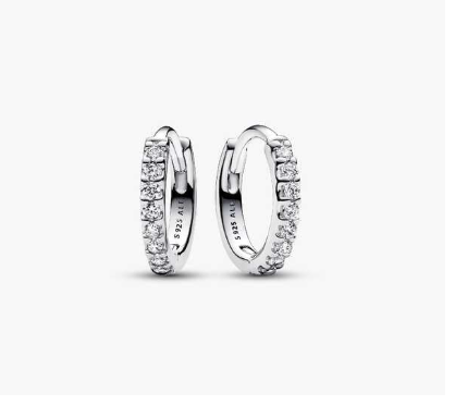 silver huggie hoops