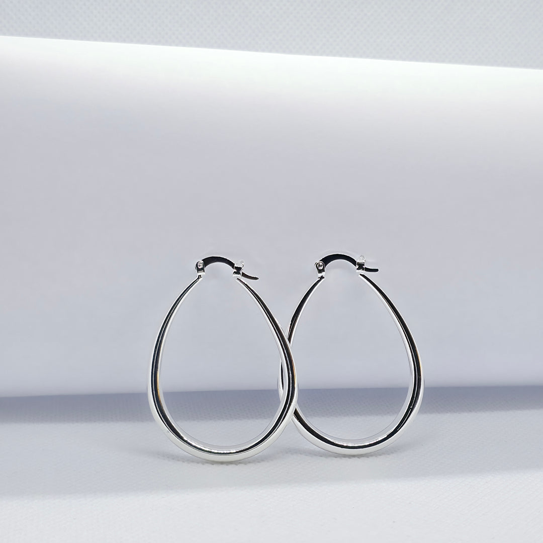 Trendy Sterling Silver Hoop Earrings – Classic Style for Women