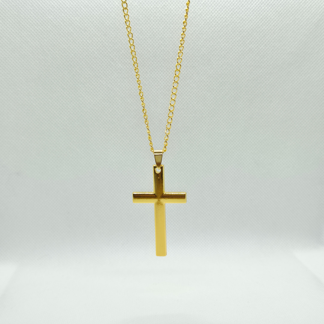 Gold Cross Necklace Sterling Silver Dainty Cross Pendant