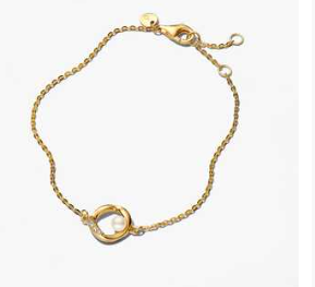 Organic Pearl & Pavé Detail Bracelet