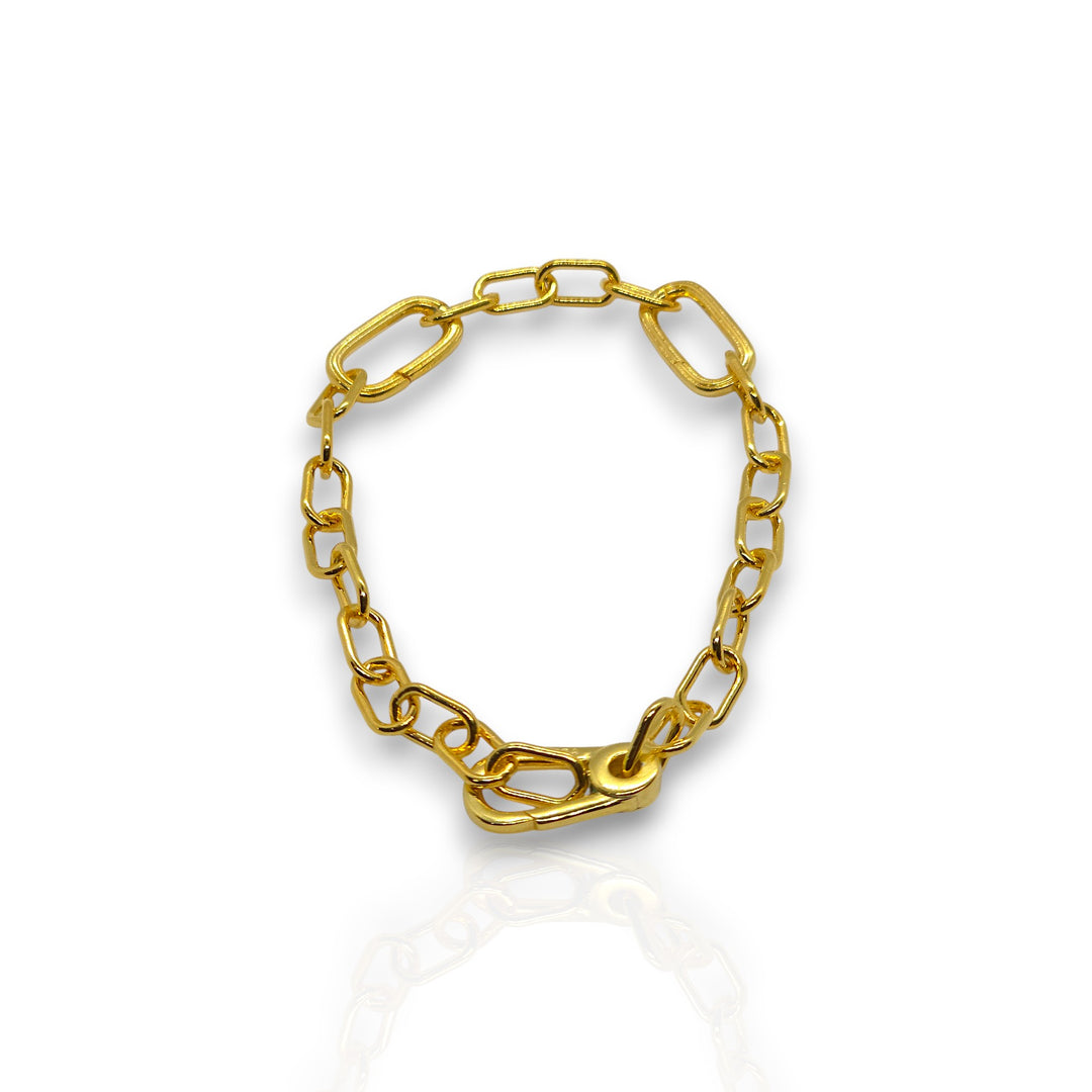 NEW PANDORA ME 14K Gold Plated Link Chain Bracelet – Chic & Timeless