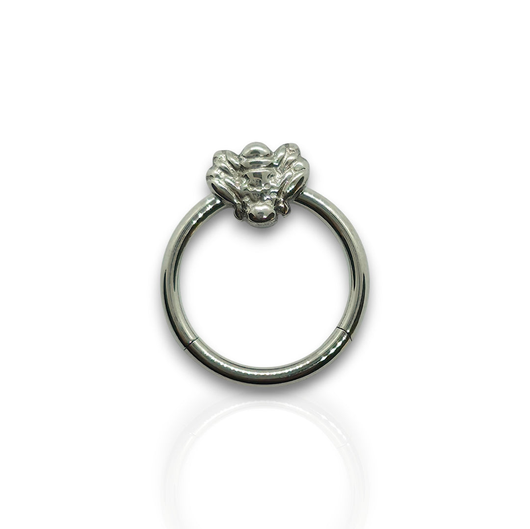 16G Steel Silver Bee Hinged Clicker Hoop