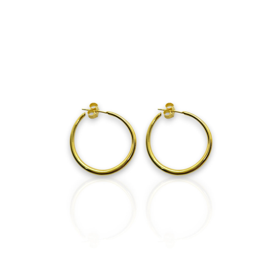 Elegant Retro Chunky Round Hoop Earrings – Statement Jewelry for Women