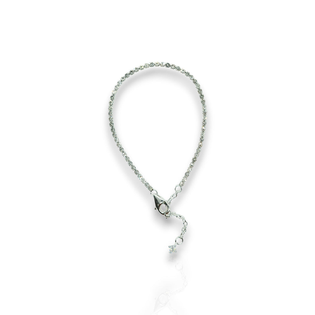 Beautiful Silver-Toned Stone-Studded Anklets – Sparkle with Every Step