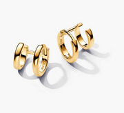 Double Huggie Hoop Earrings – 14k Gold-Plated