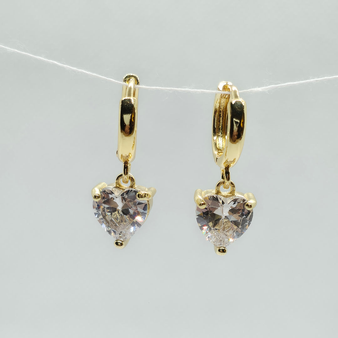 Gold Drop Hoops - Minimalist Earrings - Tiny Huggie Earrings - Simple Earrings - Everyday Earring