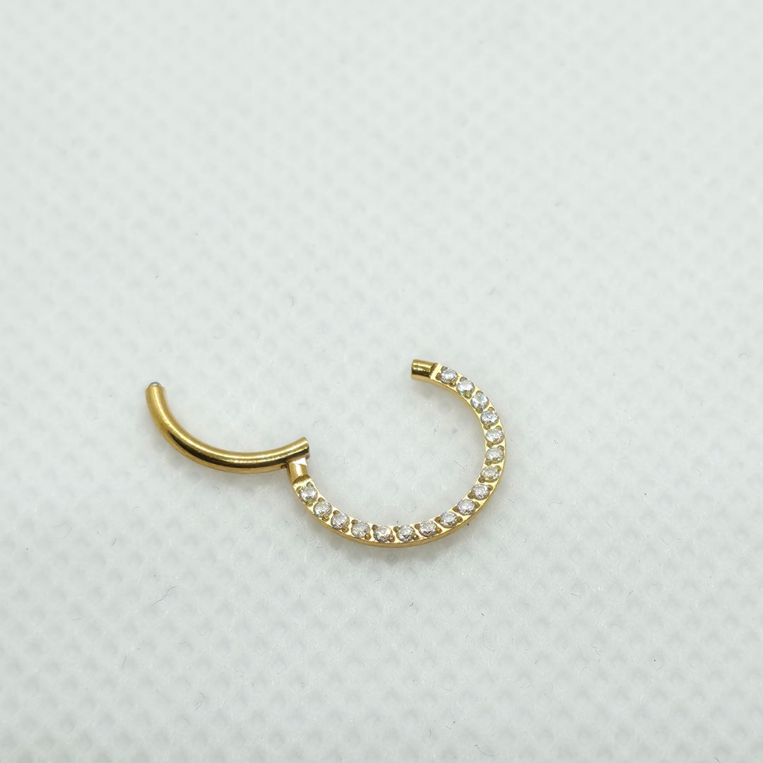 Gold Flower Septum Hoop Earring / Nose Ring