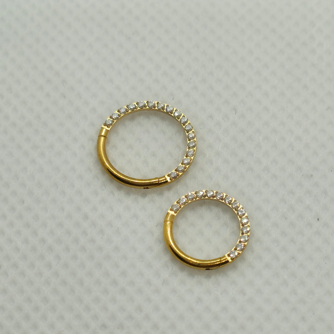 Gold Flower Septum Hoop Earring / Nose Ring