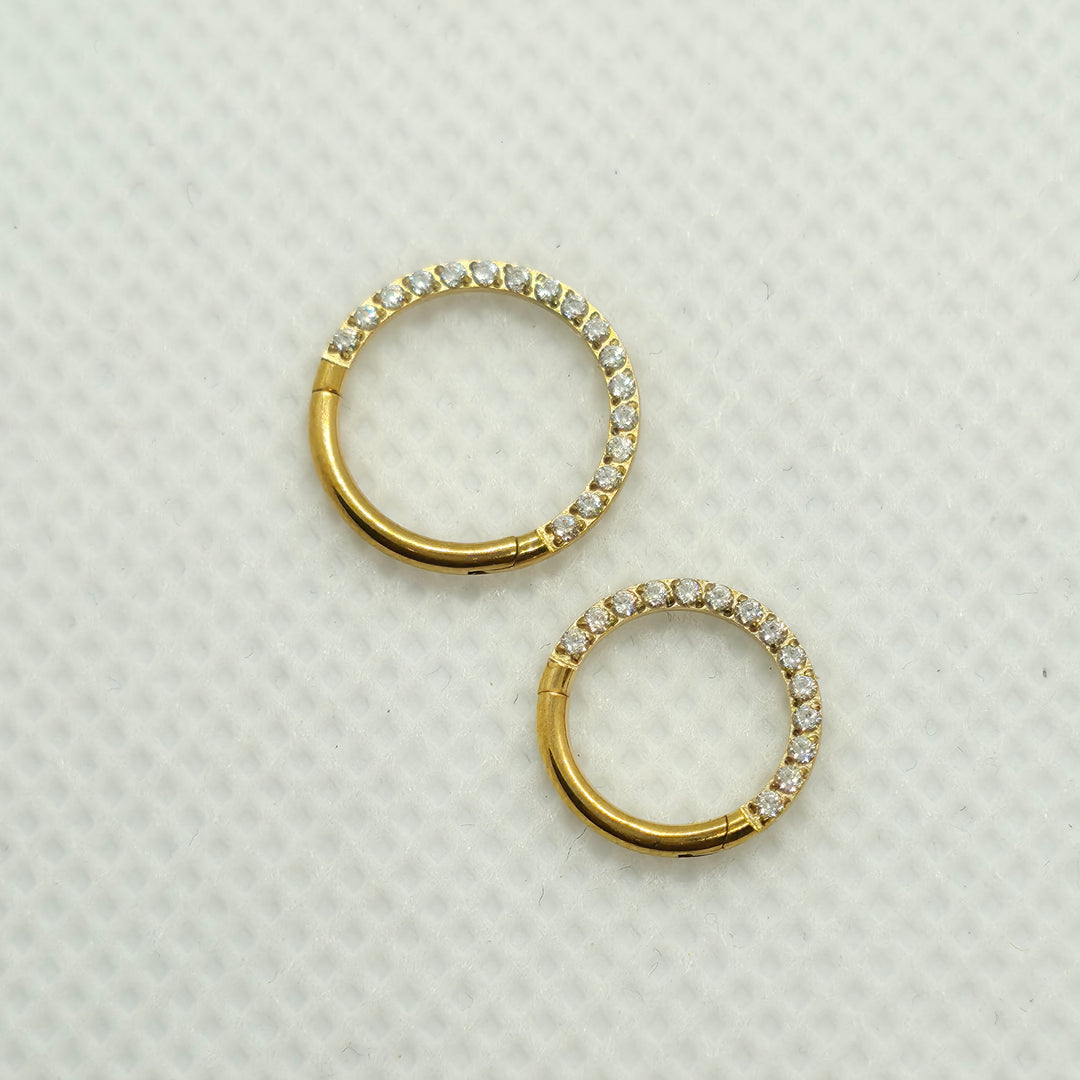 Gold Flower Septum Hoop Earring / Nose Ring