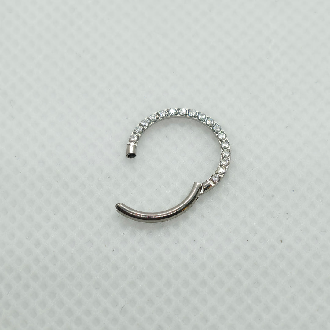 Silver Flower Septum Hoop Earring / Nose Ring