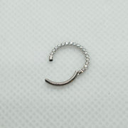 Silver Flower Septum Hoop Earring / Nose Ring
