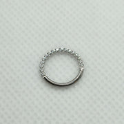 Silver Flower Septum Hoop Earring / Nose Ring