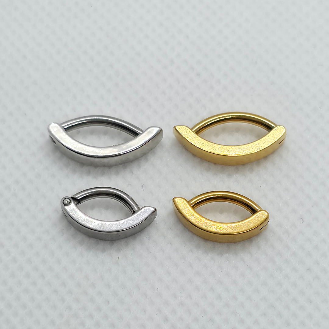 Gold ASTM F136 Titanium 14g Reverse Belly Button Ring – Durable &amp; Stylish Piercing Jewelry