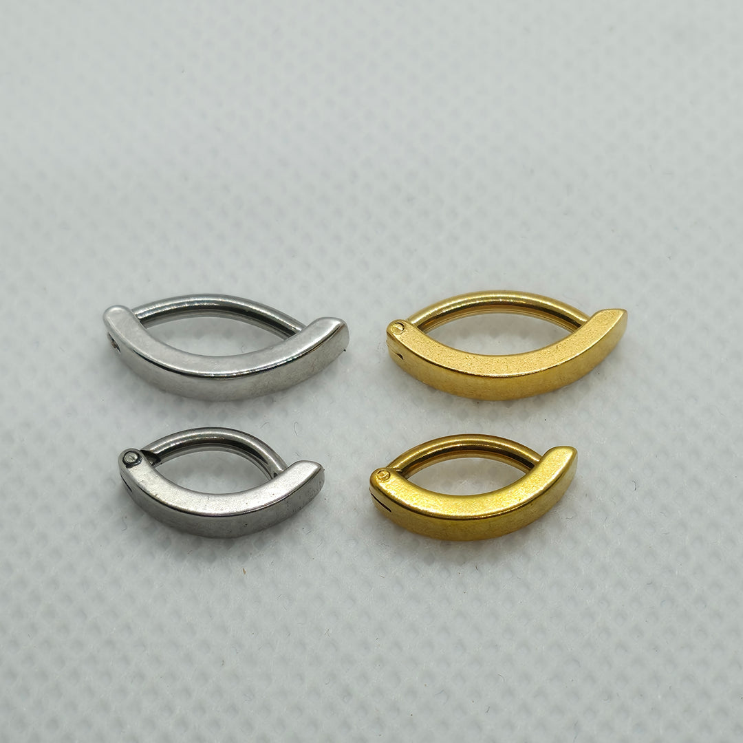 Gold ASTM F136 Titanium 14g Reverse Belly Button Ring – Durable &amp; Stylish Piercing Jewelry