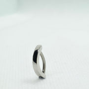 Sterling Silver Diamond Cut Curved Bar Belly Button Ring – Sleek & Sparkling Navel Jewelry