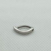 Sterling Silver Diamond Cut Curved Bar Belly Button Ring – Sleek & Sparkling Navel Jewelry