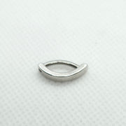 Sterling Silver Diamond Cut Curved Bar Belly Button Ring – Sleek & Sparkling Navel Jewelry