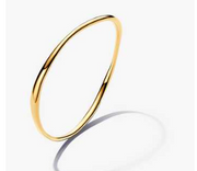 14k Gold-Plated Wavy Bangle – Effortless Elegance