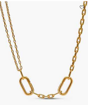Pandora ME Double Link Chain Necklace – 14k Gold-Plated