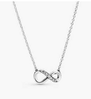 Sterling Silver Infinity Pendant Necklace – Forever Sparkling