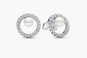 Sterling Silver Pearl Stud Earrings