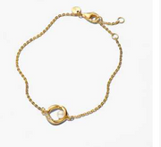 Organic Pearl & Pavé Detail Bracelet