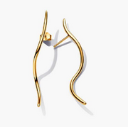 Contemporary Wire Drop Stud Earrings