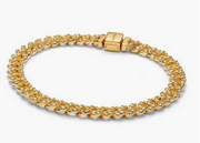 14k Gold-Plated Sparkling Link Chain Bracelet