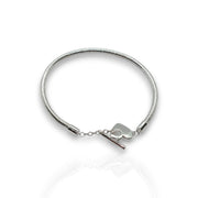 925 Sterling Silver Toggle Clasp Link Bracelet – Elegant Statement Jewelry for Women