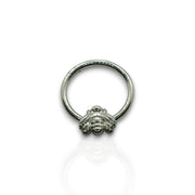 16G Steel Silver Bee Hinged Clicker Hoop