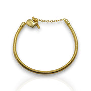 Women’s Gold-Plated Snake Chain Charm Bracelet – Elegant & Versatile Jewelry