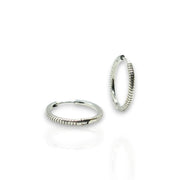 Adorable Silver Circle Charm Hoop Earrings – Elegant & Timeless