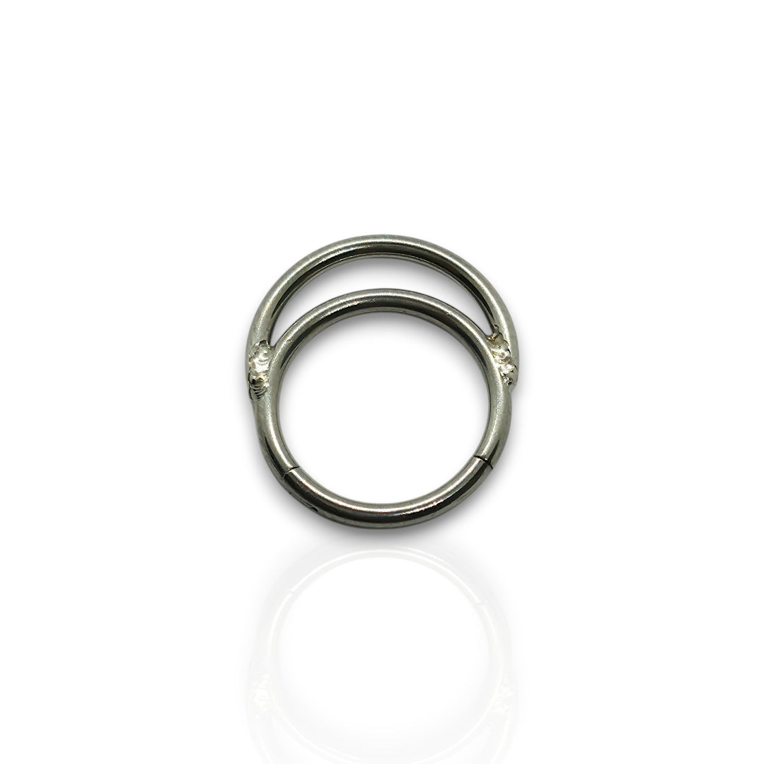 Silver Double Hoop Nose Ring – Versatile Piercing Jewelry