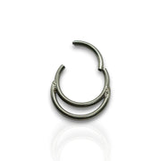 Silver Double Hoop Nose Ring – Versatile Piercing Jewelry