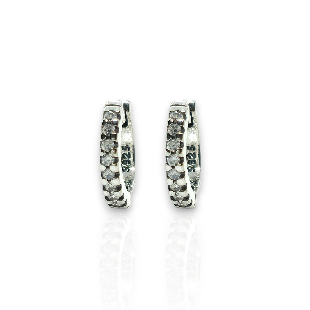 Sterling Silver 1.00 CTW Black Diamond Hoop Earrings – Bold Elegance with a Modern Edge