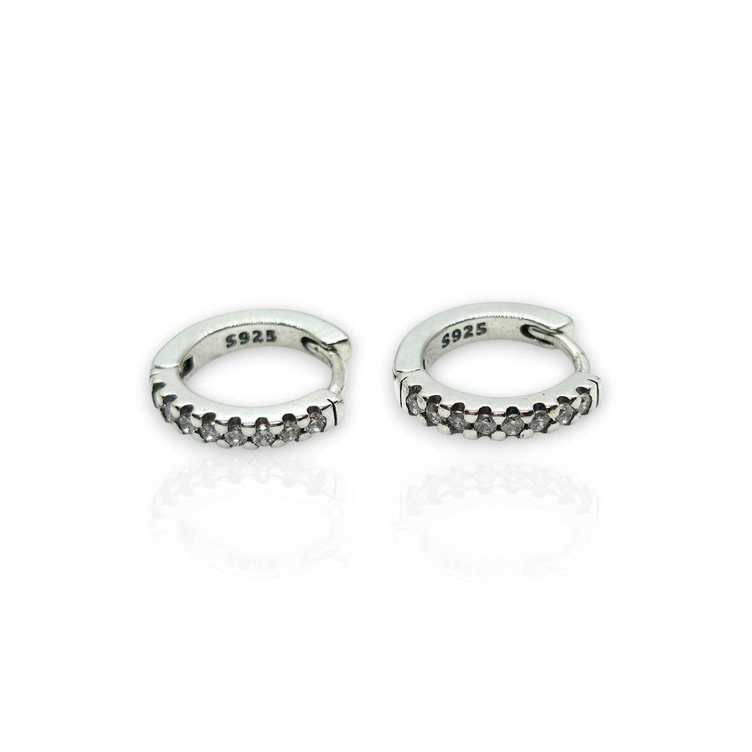 Sterling Silver 1.00 CTW Black Diamond Hoop Earrings – Bold Elegance with a Modern Edge