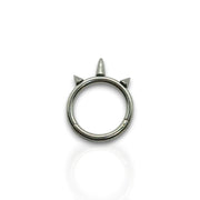 16G Implant Titanium Spike Septum Ring – Gold