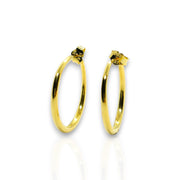Elegant Retro Chunky Round Hoop Earrings – Statement Jewelry for Women