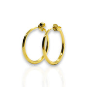 Elegant Retro Chunky Round Hoop Earrings – Statement Jewelry for Women