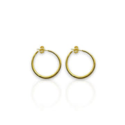 Elegant Retro Chunky Round Hoop Earrings – Statement Jewelry for Women