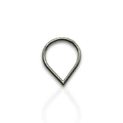 Triangle silver V-Shaped Septum Nose Ring – Hinged Clicker Hoop