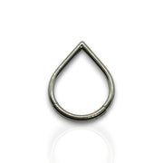 Triangle silver V-Shaped Septum Nose Ring – Hinged Clicker Hoop