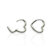 Cute Mini Heart Hoop Earrings – Minimalist Charm for Women