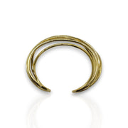 Minimalist Gold Crossed Layered Cuff Bangle – Everyday Elegance for Women