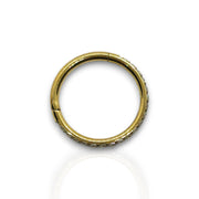CZ  Gold Micro Pave Hinged Clicker Ring