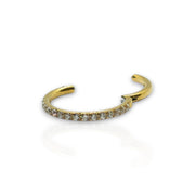 CZ  Gold Micro Pave Hinged Clicker Ring