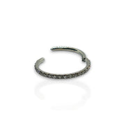 Implant Grade Titanium Paved CZ Hoop – Hinged Clicker