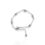 AIDE Real S925 Sterling Silver Imitation Pearl Bracelet – Stunning Fashion Jewelry for Women