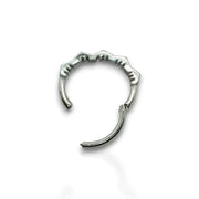 316L Silver Surgical Steel Lotus Flower Hinged Septum Ring