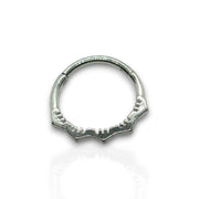 316L Silver Surgical Steel Lotus Flower Hinged Septum Ring